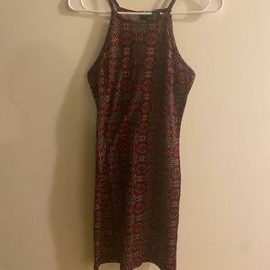 Multi print fitted dress